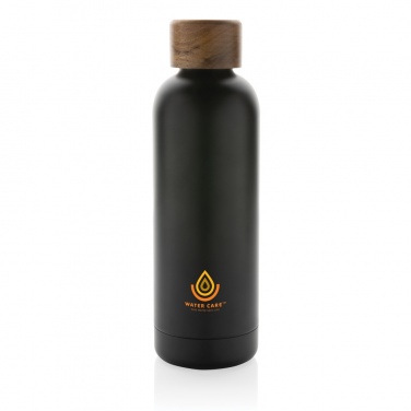 Logo trade promotional product photo of: Wood RCS certified recycled stainless steel vacuum bottle