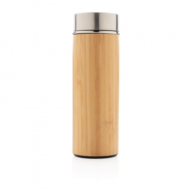 Logo trade promotional items picture of: Leak proof bamboo vacuum bottle