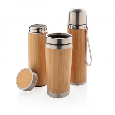 Logotrade promotional products photo of: Leak proof bamboo vacuum bottle