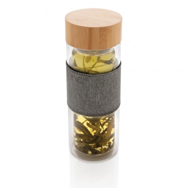 Logo trade promotional giveaways image of: Impact double wall borosilicate glass bottle