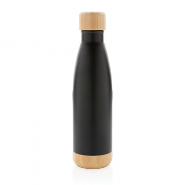 Logotrade business gifts photo of: Vacuum stainless steel bottle with bamboo lid and bottom