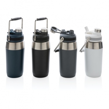 Logo trade promotional merchandise image of: Vacuum stainless steel dual function lid bottle 500ml