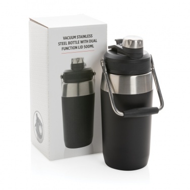 Logo trade promotional gifts picture of: Vacuum stainless steel dual function lid bottle 500ml