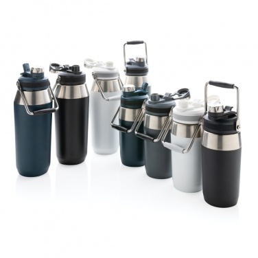 Logo trade promotional merchandise photo of: Vacuum stainless steel dual function lid bottle 1L