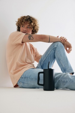 Logo trade promotional items image of: Cube RCS certified recycled steel mug 800ml