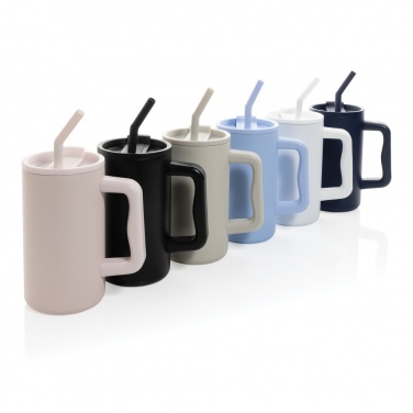 Logo trade business gift photo of: Cube RCS certified recycled steel mug 800ml