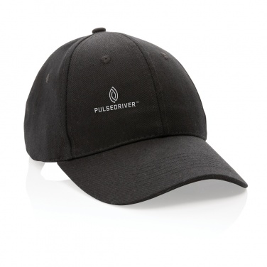 Logo trade promotional giveaways image of: Impact 6 panel 280gr Recycled cotton cap with AWARE™ tracer