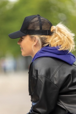 Logotrade advertising product picture of: Impact AWARE™ Brushed rcotton 5 panel trucker cap 190gr