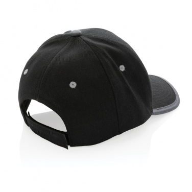 Logo trade business gift photo of: Impact AWARE™ Brushed rcotton 6 panel contrast cap 280gr