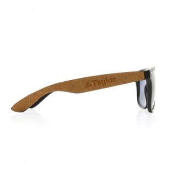 Logo trade promotional giveaways picture of: GRS recycled PC plastic sunglasses with cork