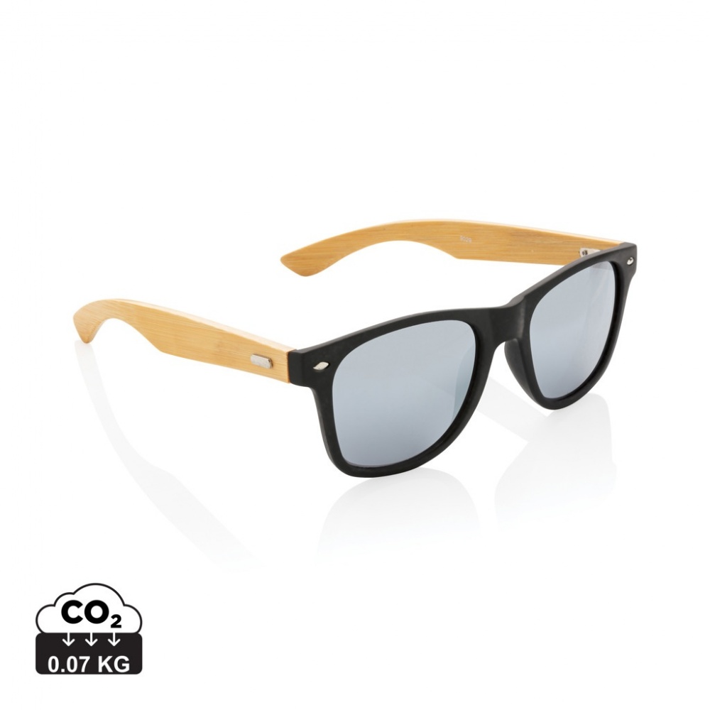 Logotrade promotional merchandise photo of: Bamboo and RCS recycled plastic sunglasses