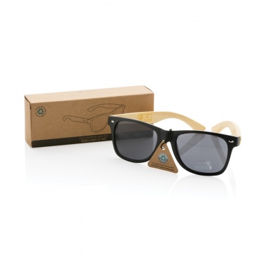 Logo trade advertising products image of: Bamboo and RCS recycled plastic sunglasses