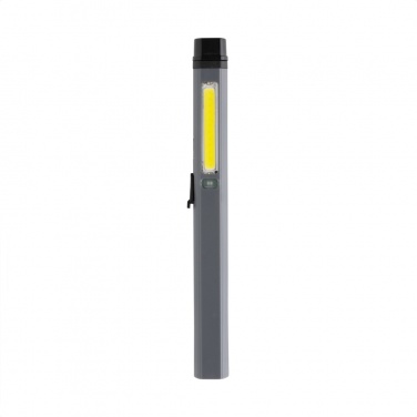 Logo trade promotional products image of: Gear X RCS recycled plastic USB rechargeable pen light