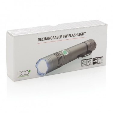 Logotrade promotional item image of: Rechargeable 3W flashlight