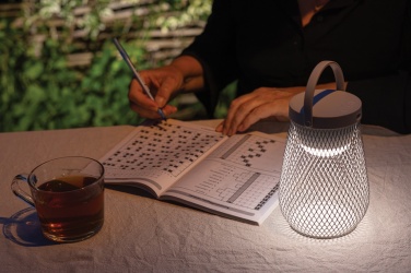 Logotrade promotional gift image of: Aurora RCS recycled plastic USB re-chargeable table lamp