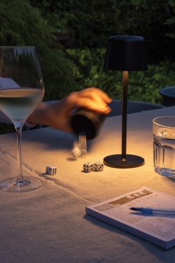 Logotrade corporate gift image of: Zenic RCS recycled plastic USB re-chargable table lamp