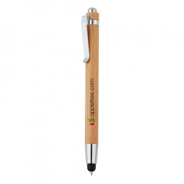 Logo trade promotional items image of: Bamboo stylus pen