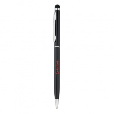 Logo trade advertising products image of: Thin metal stylus pen