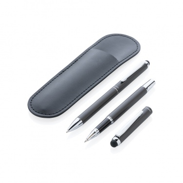 Logo trade promotional gift photo of: Swiss Peak deluxe pen set in PU pouch