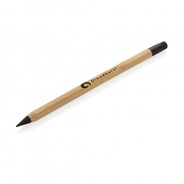 Logotrade promotional gift image of: Bamboo infinity pencil with eraser