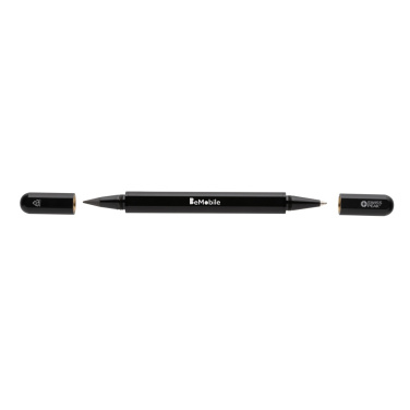 Logo trade promotional items image of: Swiss Peak Storm RCS recycled aluminum dual tip pen