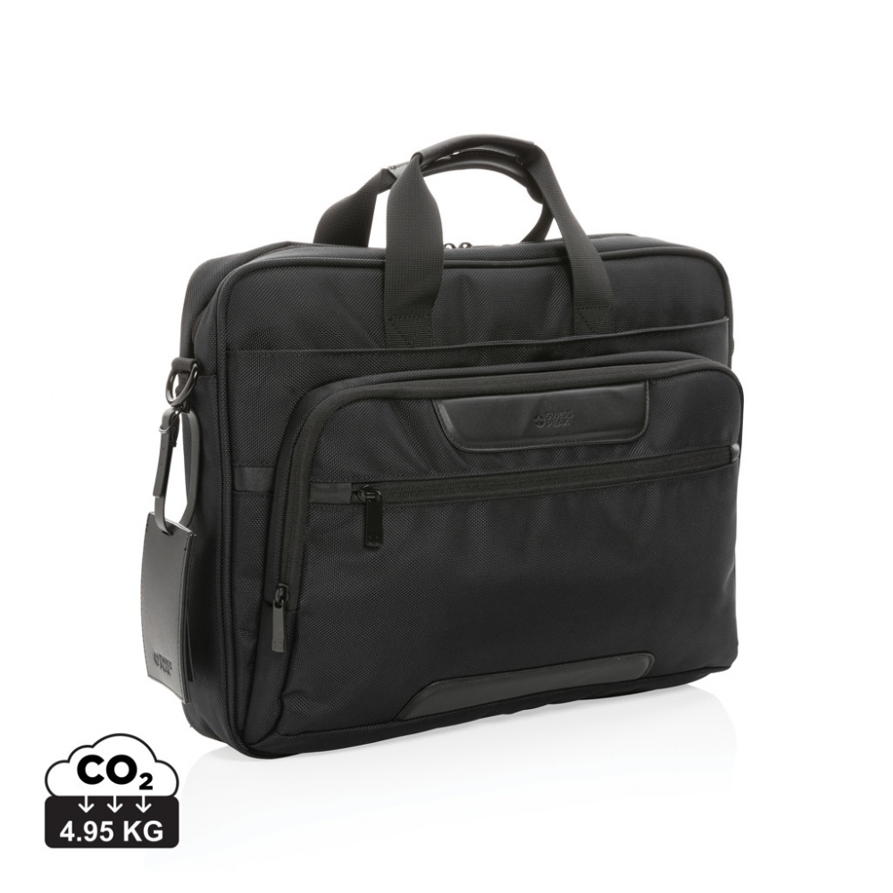 Logo trade promotional gifts picture of: Swiss Peak AWARE™ RPET Voyager 15.6" laptop bag