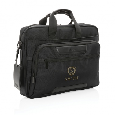 Logo trade promotional merchandise picture of: Swiss Peak AWARE™ RPET Voyager 15.6" laptop bag