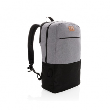 Logo trade promotional giveaways picture of: Modern 15.6" USB & RFID laptop backpack PVC free