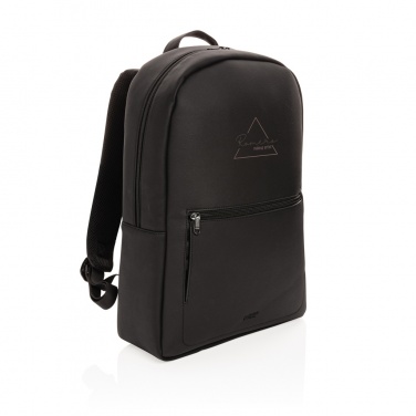 Logo trade promotional product photo of: Swiss Peak deluxe PU laptop backpack PVC free