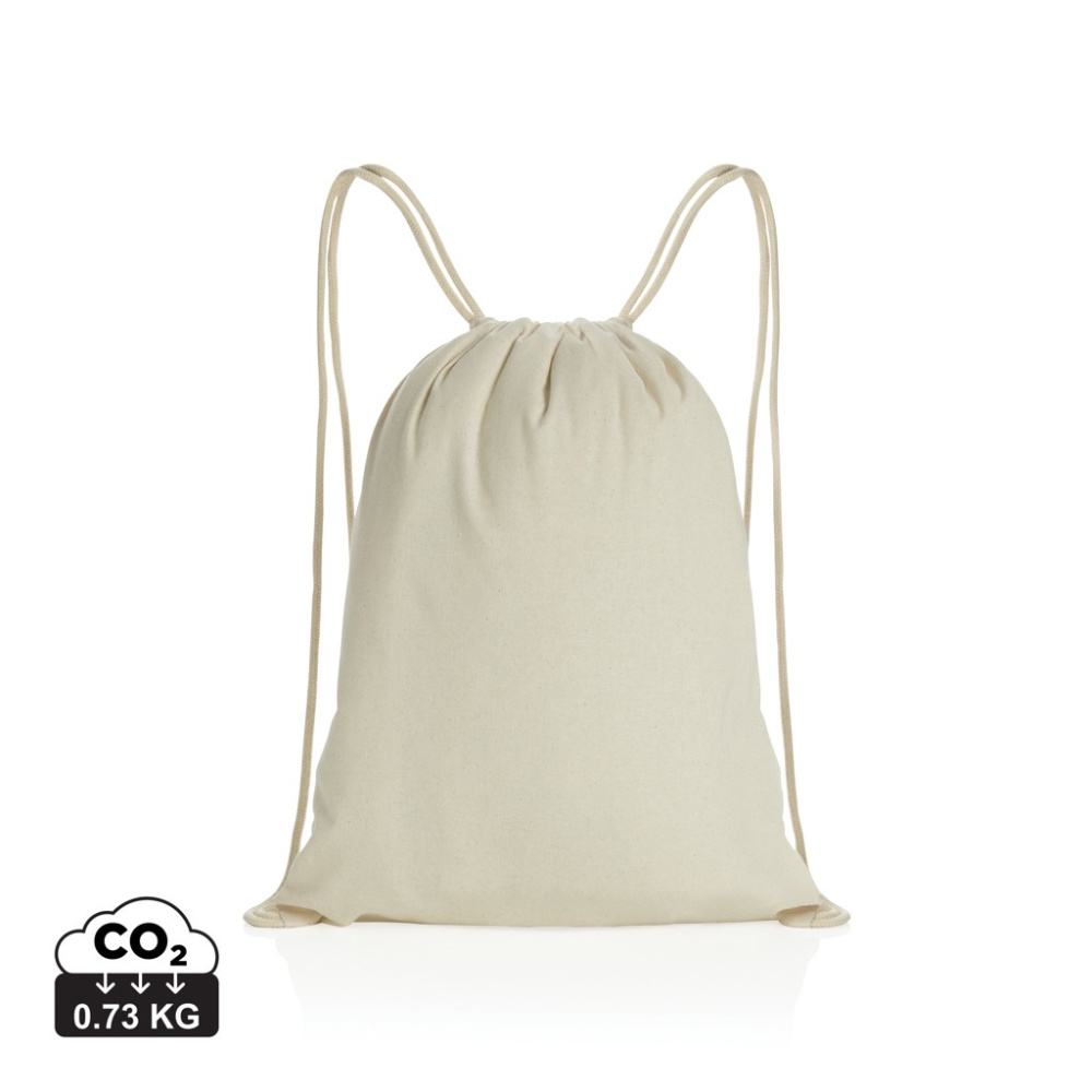 Impact AWARE™ recycled cotton drawstring backpack 145g, off white, product image