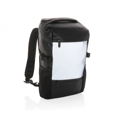 Logo trade promotional gifts image of: PU high visibility easy access 15.6" laptop backpack