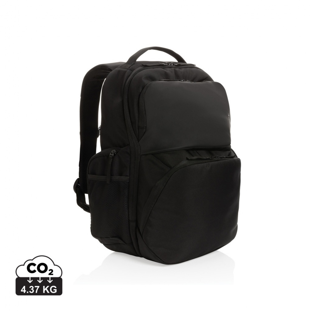Logo trade promotional giveaways image of: Swiss Peak AWARE™ RPET 15.6 inch commuter backpack