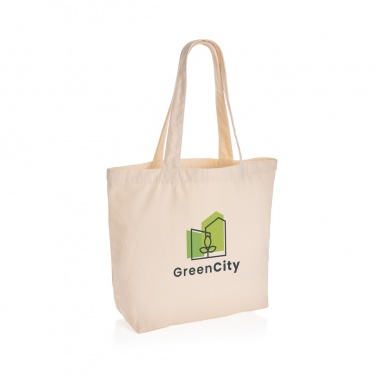Logotrade promotional item image of: Impact Aware™ 240 gsm rcanvas shopper w/pocket undyed