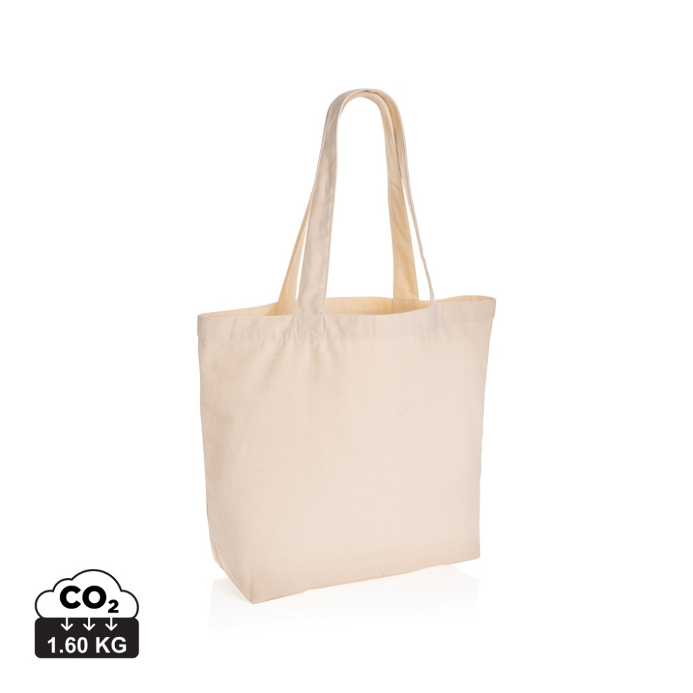 Impact Aware™ 240 gsm rcanvas shopper w/pocket undyed, off white, product image