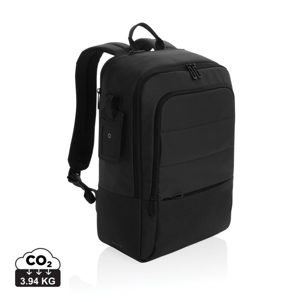 Logotrade promotional gift image of: Armond AWARE™ RPET 15.6 inch deluxe laptop backpack
