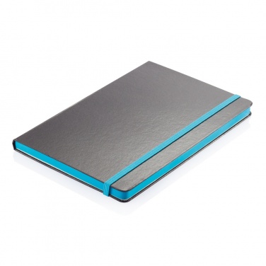 Logotrade advertising product picture of: Deluxe hardcover A5 notebook with coloured side