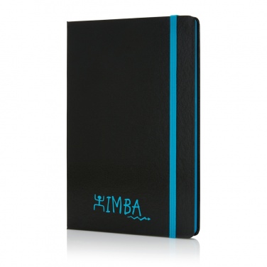 Logotrade business gift image of: Deluxe hardcover A5 notebook with coloured side