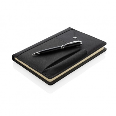 Logo trade advertising products picture of: Refillable notebook and pen set