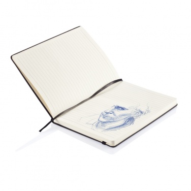 Logotrade promotional giveaway image of: Deluxe hardcover PU A5 notebook