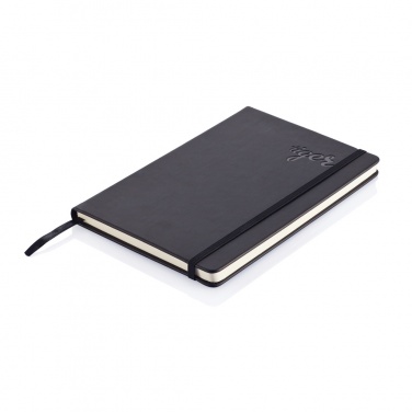 Logo trade promotional gifts image of: Deluxe hardcover PU A5 notebook