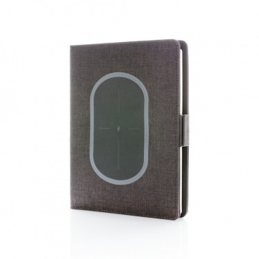 Logo trade promotional gift photo of: Air 5W wireless charging notebook cover A5