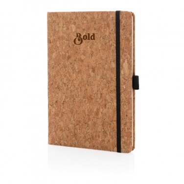 Logo trade promotional gift photo of: Cork hardcover notebook A5