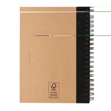 Logotrade promotional item picture of: Kraft spiral notebook with pen