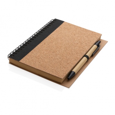 Logotrade advertising product picture of: Cork spiral notebook with pen