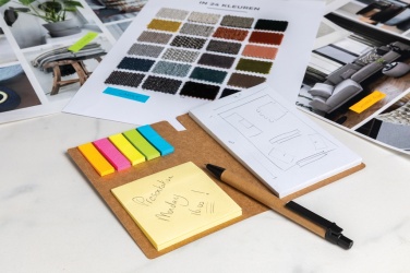 Logotrade promotional items photo of: Kraft sticky notes A6 booklet with pen