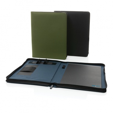 Logotrade corporate gift picture of: Impact Aware™ deluxe 300D tech portfolio with zipper