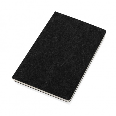 Logo trade promotional gifts picture of: Phrase GRS certified recycled felt A5 notebook