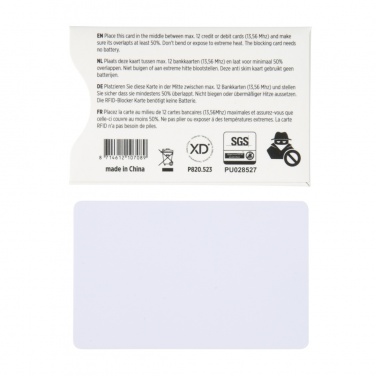 Logotrade promotional products photo of: Anti-skimming RFID shield card with active jamming chip