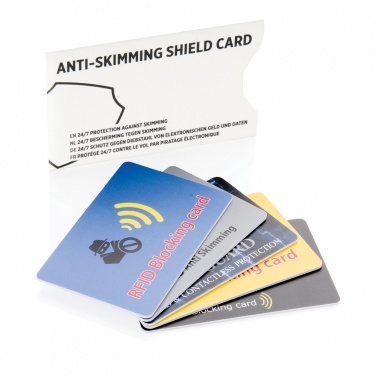 Logo trade corporate gift photo of: Anti-skimming RFID shield card with active jamming chip