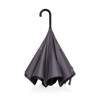 Logo trade business gift photo of: 23" Impact AWARE™ RPET 190T reversible umbrella